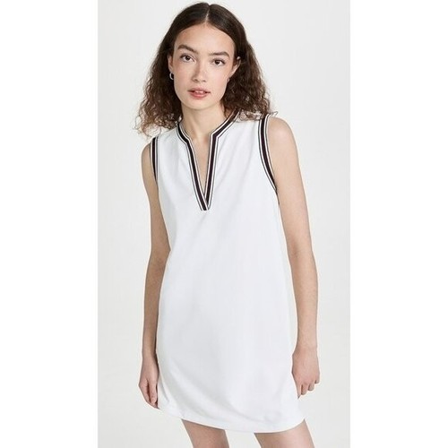 Tory Sport Tennis Dress Womens XS White Performance V-Neck Sleeveless Golf