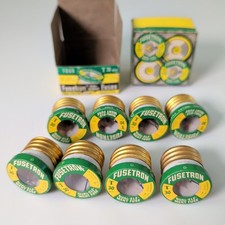 8 NOS Fusetron T30 Fuses 30 Amp 125V Dual Element Screw Base (2 Boxes of 4)