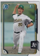 2015 Bowman Chrome Refractor Prospect #BCP96 Seth Streich Athletics 30/499