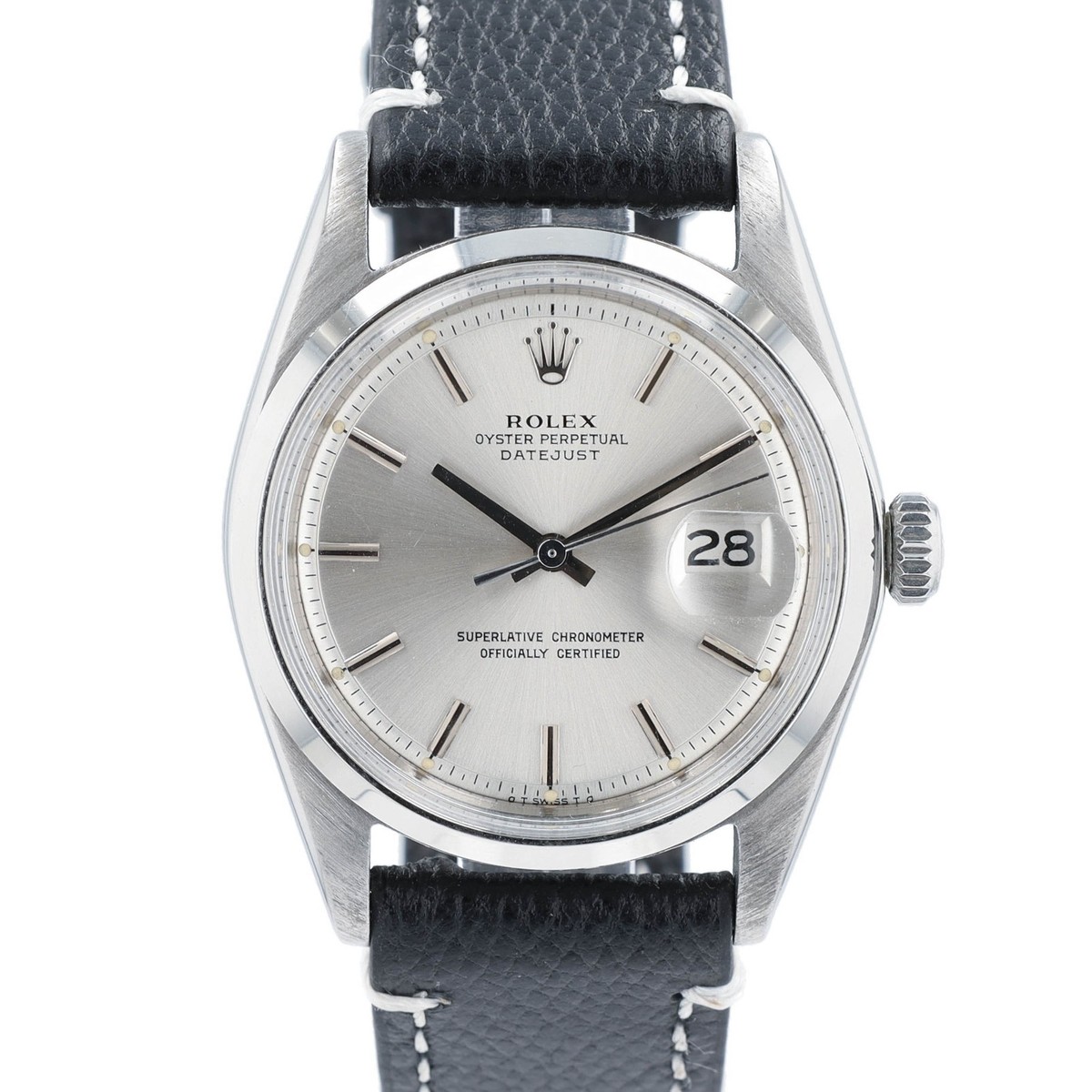 Rolex Mens Datejust 1601 Stainless Steel Silver Index 