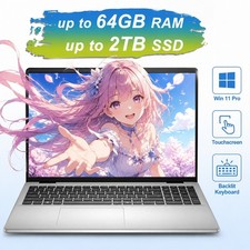 Dell 16" FHD 2K Touch Laptop Intel Core 7 150U UPTO 64GB RAM 2TB SSD Backlit