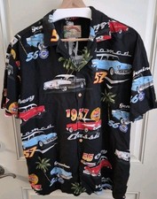 VTG Paradise Found Shirt Mens Large Hawaiian 1950s Classic Cars. Made in Hawaii
