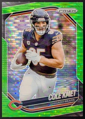2025 Panini Prizm Football Neon Green Pulsar Cole Kmet #112