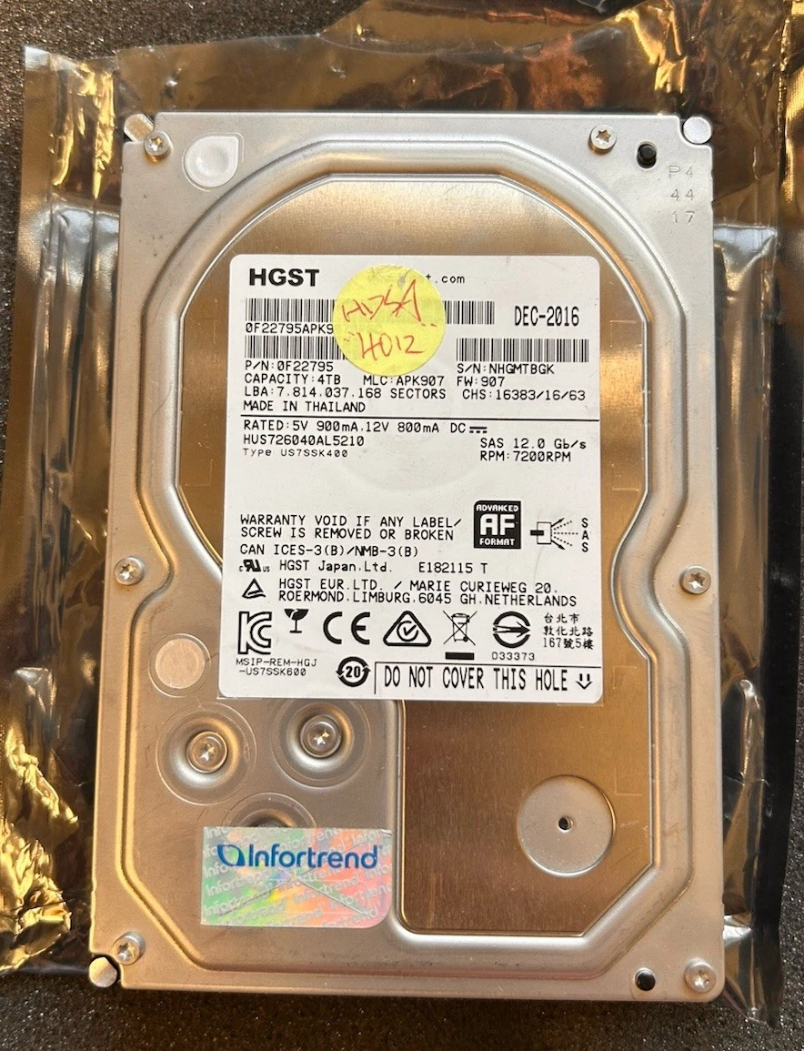 HGST HDD 4TB 0s03361 6本 HGST 0S03361 HDD 4TB 32MBキャッシュ