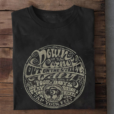 Creedence Clearwater Revival Down On The Corner T Shirt Full Size S-5XL