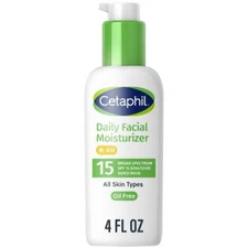 Cetaphil Daily Face Moisturizer Sunscreen Lotion SPF 15 Fragrance Free 4 fl oz -