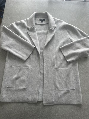 J. Crew Sophie Open Front Sweater Blazer gray XL