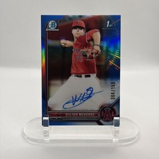 2022 Bowman Chrome - Victor Mederos Draft Pick Auto Blue Wave /150 - #CDA-VM