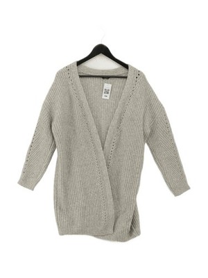 Joules Women's Cardigan UK 12 Grey Acrylic with Polyamide, Wool V-Neck Cardigan