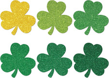 Large St. Patrick'S Day Shamrock Cutouts Decorations, Cardboard Cutout Set of 1