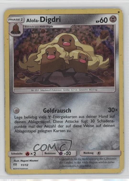 Alolan Dugtrio German Pokémon Sun & Moon McDonald's #11