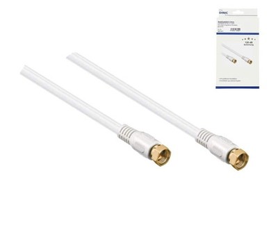 DINIC SAT Koaxialkabel 2x F-Stecker, 120dB, 1,5m, vergoldete #1907286