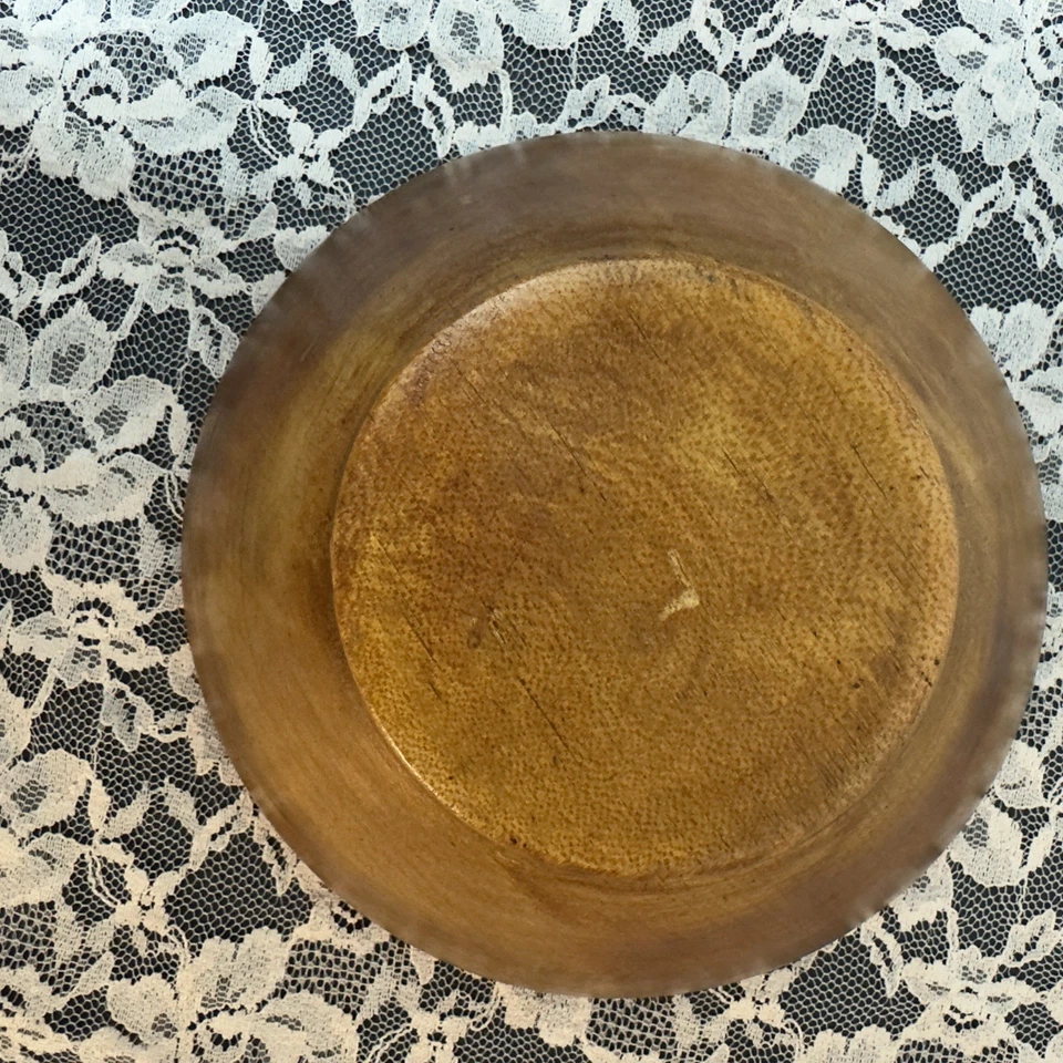 Vintage Rustic Wooden Hand Carved Turned From 1 Piece Of Wood Antique Bowl - Image 2 of 4