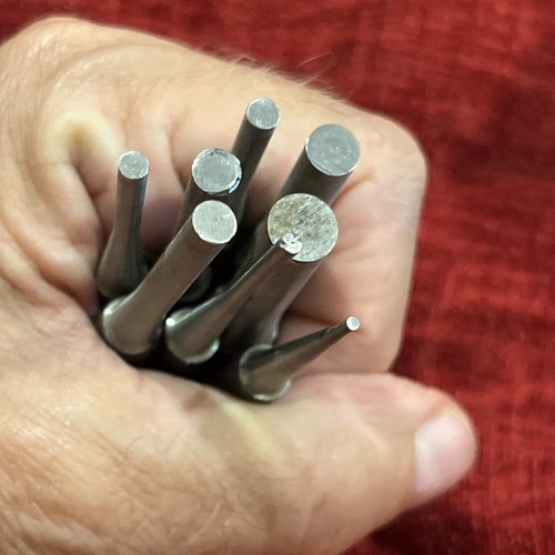 Vintage USA Starrett Drive Pin Punches Set S565WB 8 Piece Wood Case - Picture 11 of 11