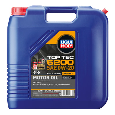 Liqui Moly 0W-20 20L 6200 Top Tec Full Synthetic Motor Oil 22186