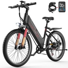 Electric Mountain Bike Peak 1500W 48V 25MPH Adults 26" Commuter Road City E-Bike
