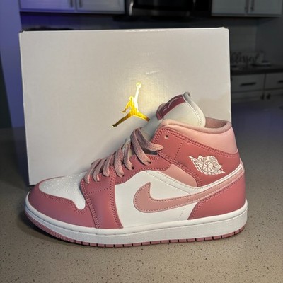 Size 8.5 - Jordan Women's Pink and White Trainers