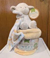 Little Miracles Lamb Chevron stripes Sweet Snuggles Baby Security Blanket Lovey