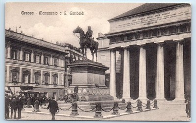 Monumento a G. Garibaldi - Genova Genoa ITALY Postcard