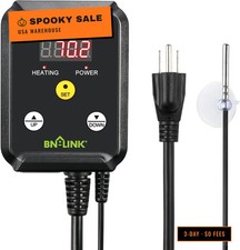 Reptile Thermostat Temperature Controller, Digital Heat Mat Thermostat for Seed