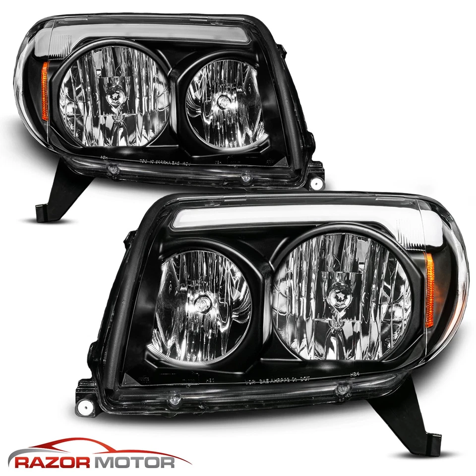 for 2003 2004 2005 Toyota 4 Runner W/ C Light Bar Black Headlight Foto 4 de 4