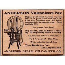 Anderson Steam Vulcanizer Co. Thos. Bemis Jr. Indianapolis 1923 Clipping SAI1-S2