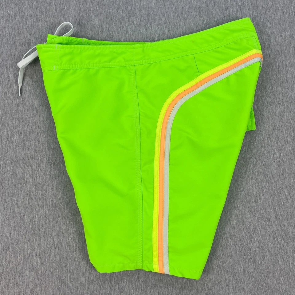 Pantalones cortos Sundek Rainbow para hombre 34 verde de alta visibilidad 6" ins. Surf forrado de malla brillante! Foto 2 de 4