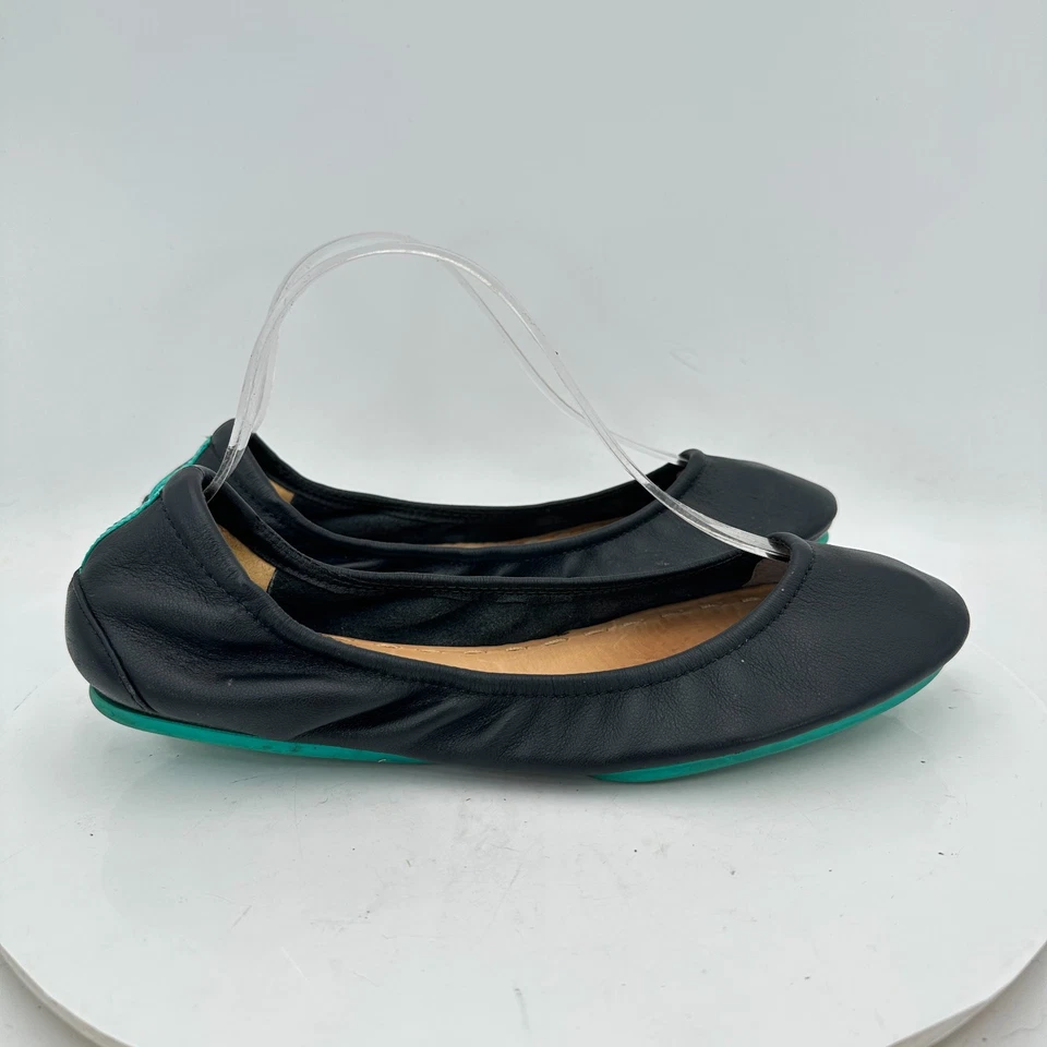 Zapatos planos de ballet Tieks By Gavrieli para mujer talla 10 de cuero negro verde azulado sin cordones Foto 4 de 4