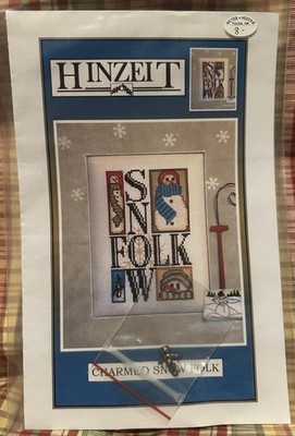Hinzeit Charmed Snow Folk Cross Stitch Pattern With Charm