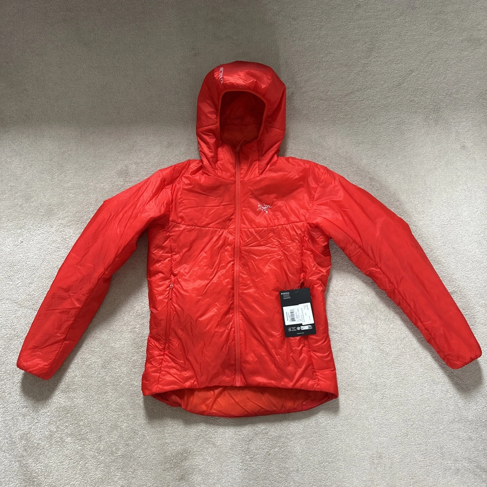 NEW! ARCTERYX Men Nuclei Hoody Jacket—(Medium)—Insulated—“dynasty” (red)
