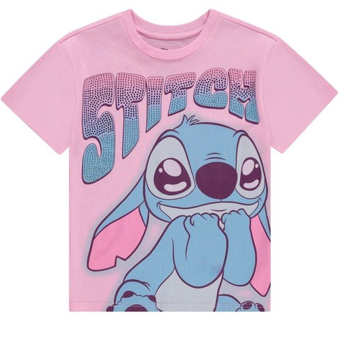 Disney Girls Lilo and Stitch Biker Shorts and T-Shirt- Little and Big Girls... - Picture 2 of 9