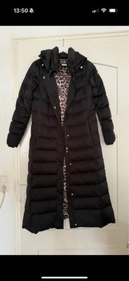Fuchs Schmitt Premium Daunenmantel 36 schwarz Leopardenmuster