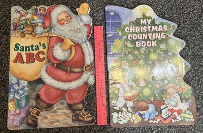 Santa's ABC and my Christmas counting book Golden Super-Duper Shape Book large 