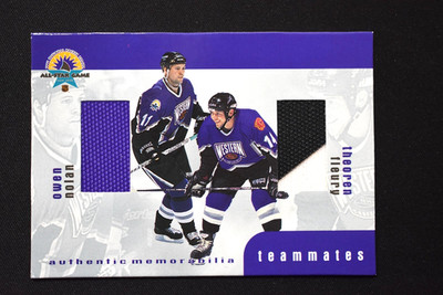 Theoren Fleury Owen Nolan 1999-00 ITG BAP Memorabilia Teammates Memorabilia