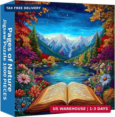 Puzzles for Adults 1000 Pieces, Landscape Jigsaw Puzzles - Pages of Nature, Flow