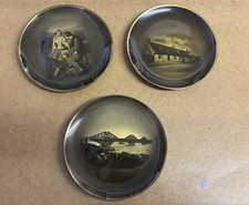 3 X Vintage Ridgeway Brown Plates