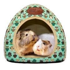 BWOGUE Guinea Pig Bed Warm Cave Beds Hamster House Large Hide-Out for Rabbit ...