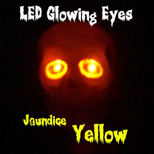 LED GLOWING EYES BLINKING HALLOWEEN YELLOW 5MM 9 VOLT 9V blink flash