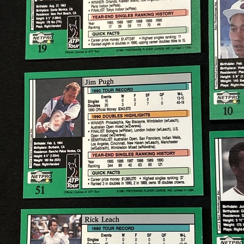 1991 MICHAEL CHANG Netpro Rookie Card RC Tennis Legend +9 USA tennis star cards - Picture 19 of 22
