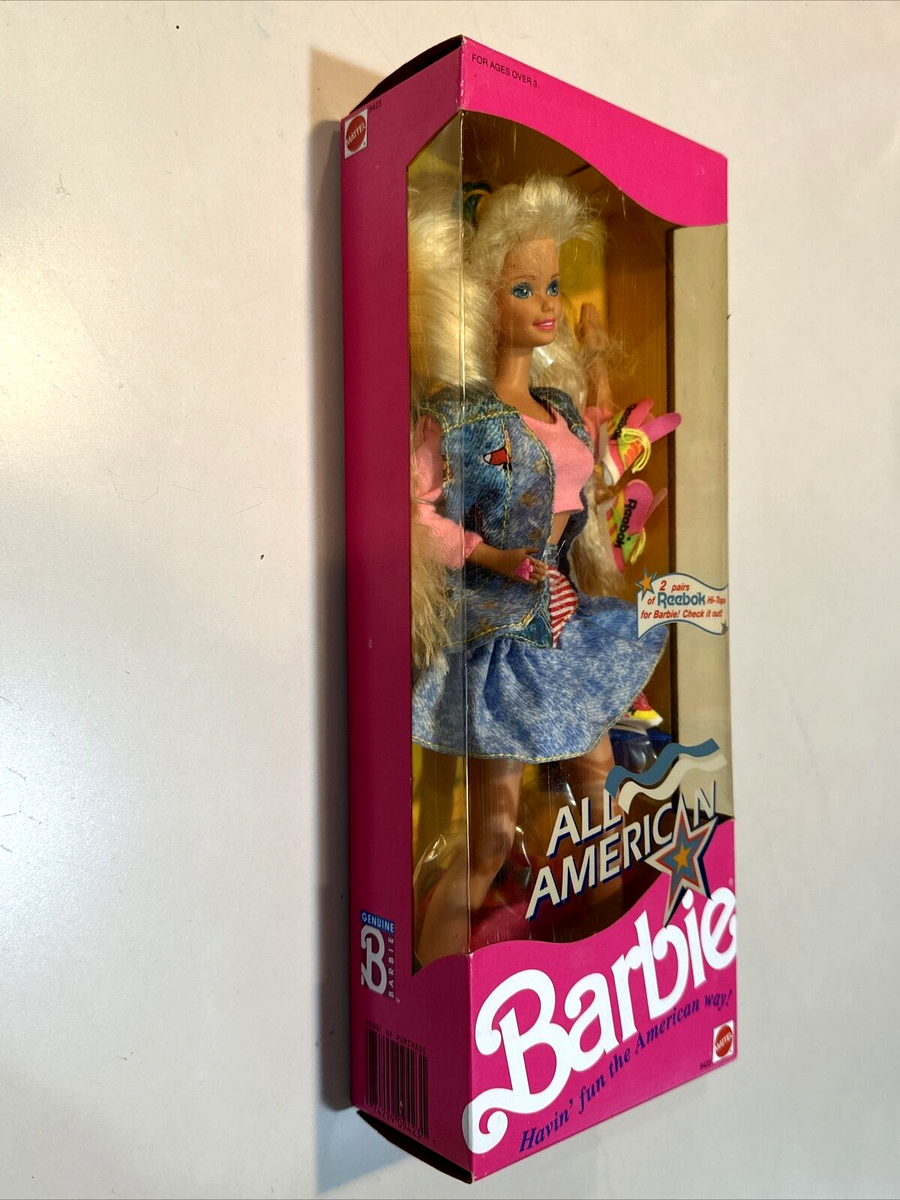 All American Barbie Vintage Mattel 9423 2 Pairs of Reeboks Shoes