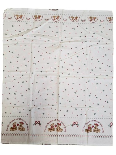 Daisy Kingdom Tis the Season of Hearts & Holly Double Border Teddy Bears BTY - Picture 2 of 14