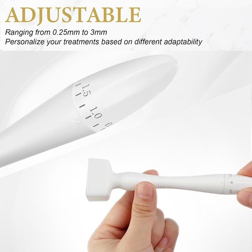 FYL Derma Stamp Adjustable Microneedling Pen Derma Roller for Hair, Beard Growth - Picture 3 of 6