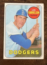 1969 Topps #615 Len Gabrielson L.A. Dodgers baseball card