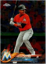 Starlin Castro #141 2018 Topps Chrome Miami Marlins