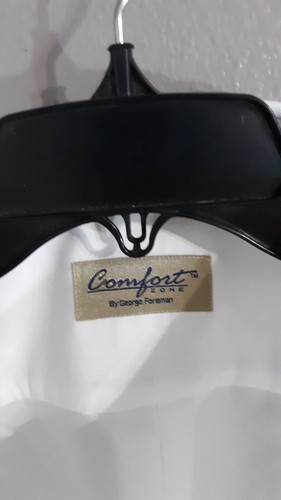 New-Men’s George Foreman Confort Zone Short Sleeve/button Up White Shirt. Sz 19t - Picture 2 of 9