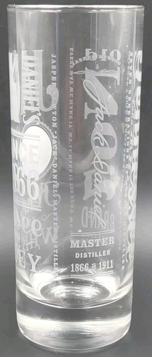 Jack Daniels Frosted Logo Tennessee Whiskey 6-1/8" Tall Highball Collins... - Picture 2 of 6