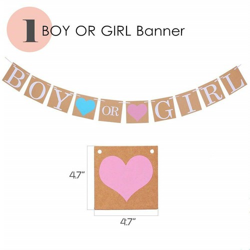 103 PCS Gender Reveal Party Supplies with Photo Props, 36 In Reveal Ballon - Picture 8 of 9
