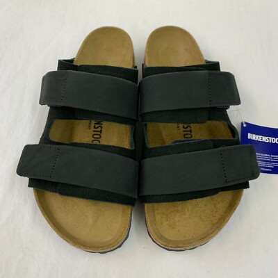 Birkenstock New w/o Box Uji Black Nubuck/Suede Leather Regular Width Select Size