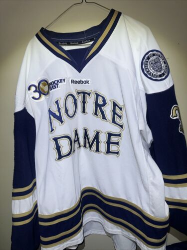Notre Dame Hockey Jersey . Game Used Reebok Size 58. Goalie - Afbeelding 1 van 7
