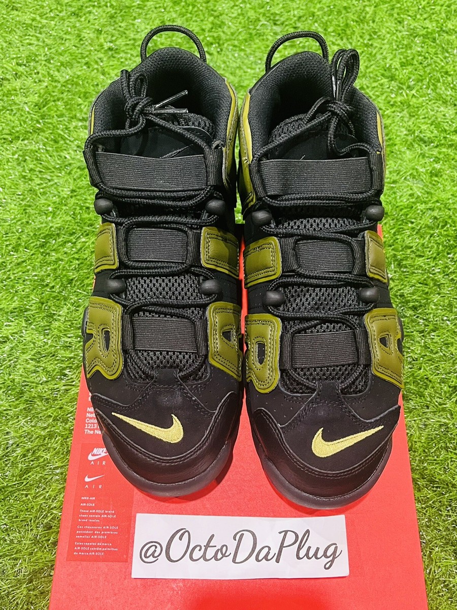 スニーカー Nike Air More Uptempo '96 Black Rough Green Pilgrim NIKE AIR MORE UPTEMPO 96 BLACK-ROUGH GREEN-PILGRIM SZ 12